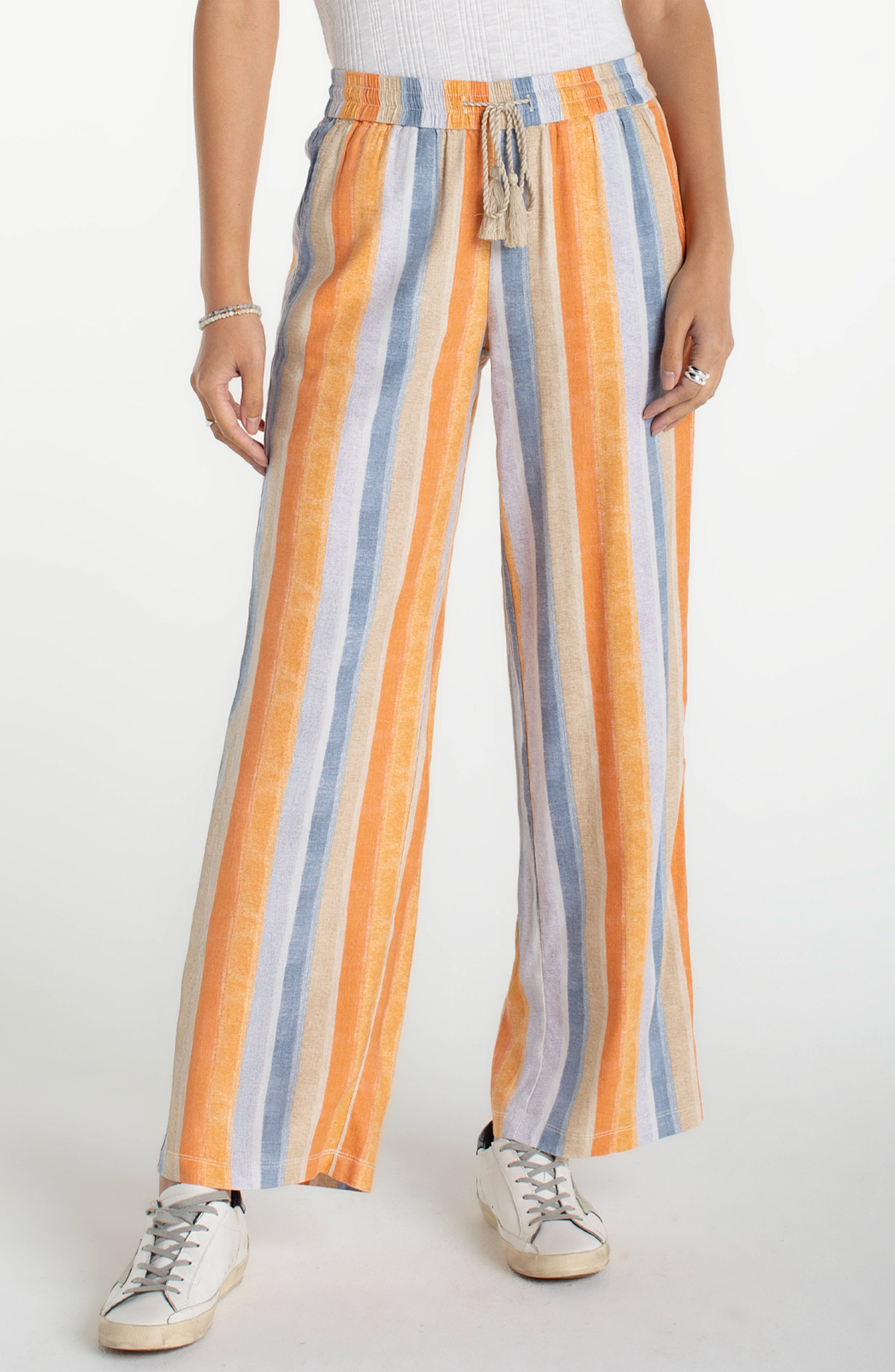 Liverpool Los Angeles pull on drawstring waistband wide leg