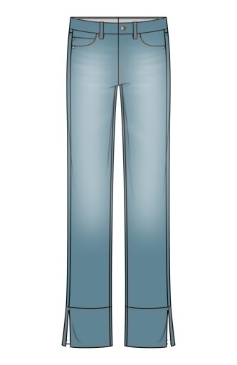 Liverpool Los Angeles kennedy straight w. cuff and slit 30' ins