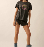 Charcoal Rock & Roll Heart Mineral Wash Graphic Tee