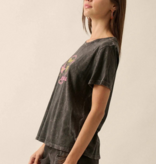 Charcoal Rock & Roll Heart Mineral Wash Graphic Tee