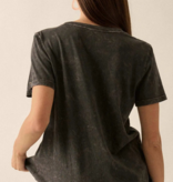 Charcoal Rock & Roll Heart Mineral Wash Graphic Tee