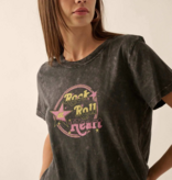 Charcoal Rock & Roll Heart Mineral Wash Graphic Tee