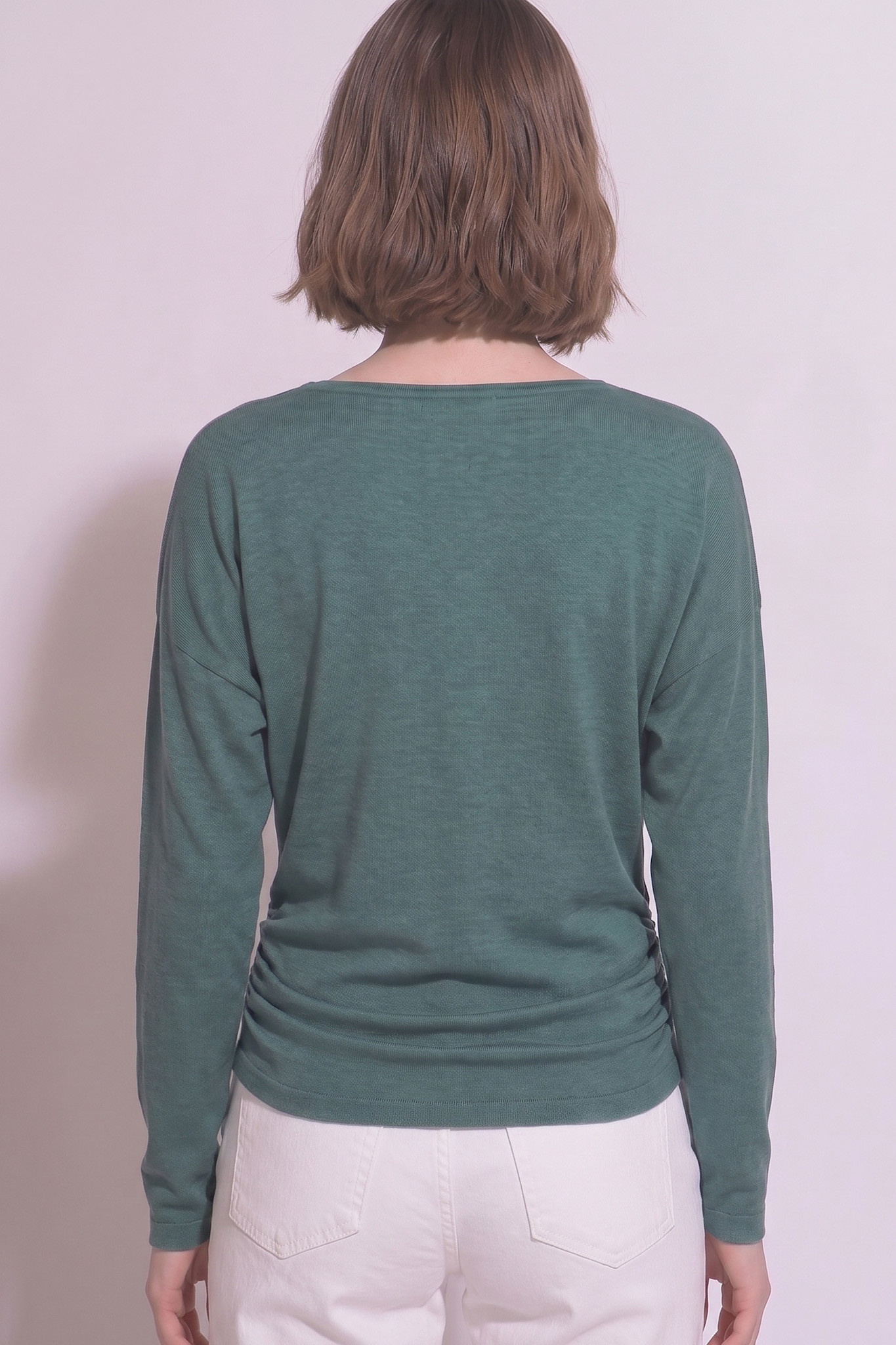 Teal Green Long Sleeve Knit Top