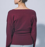 Burgundy Relaxed Boat Neck Sweater