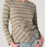 Liverpool Los Angeles long sleeve boat neck knit top w/ twist detail