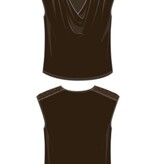 Liverpool Los Angeles draped neck sleeveless knit top w/ lace