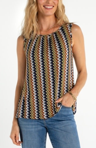 Liverpool Los Angeles sleeveless knit top w/ keyhole