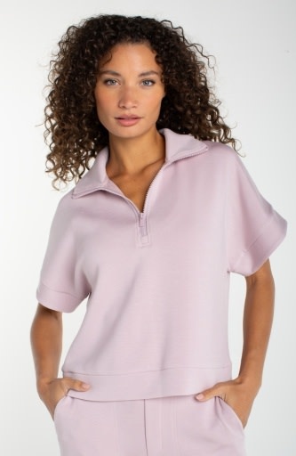 Liverpool Los Angeles half zip popover  top