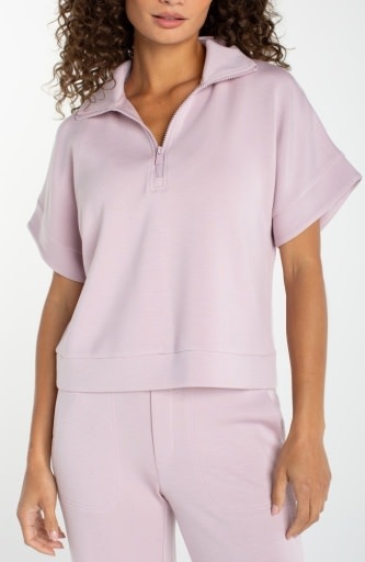Liverpool Los Angeles half zip popover  top