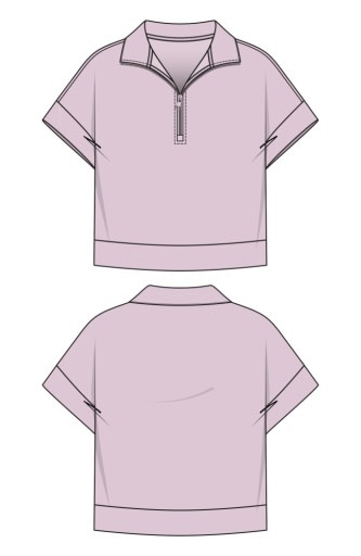Liverpool Los Angeles half zip popover  top