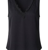 Liverpool Los Angeles v-neck woven tank w/ lace trim