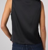 Liverpool Los Angeles v-neck woven tank w/ lace trim