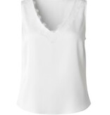 Liverpool Los Angeles v-neck woven tank w/ lace trim