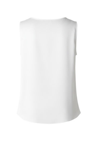 Liverpool Los Angeles v-neck woven tank w/ lace trim