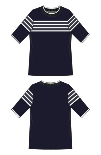Liverpool Los Angeles PLUS: short sleeve  crew neck sweater