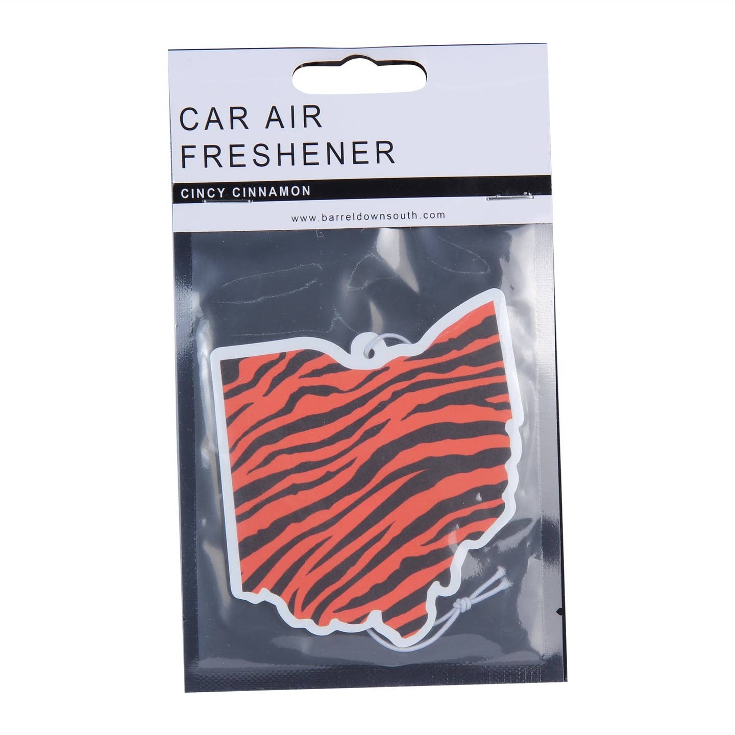 Barrel Down South Ohio Shaped Air Freshener (Bengel Stripe Pattern)