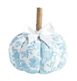 Mudpie Small Patterned Pumpkin (blue and white toile)