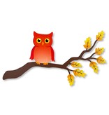 Roeda Studio Owl on Fall Branch Magnet