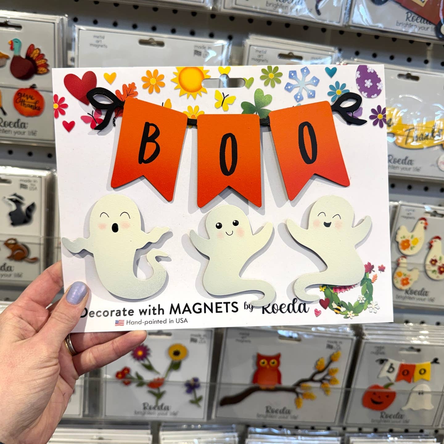 Roeda Studio Boo Wreath Kit Magnets S/4