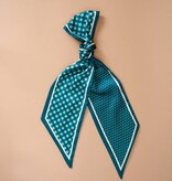 FLEURISH Twirl & Tie Scarf Accessory-Gingham Green