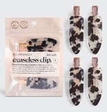 kitsch Eco-Friendly Creaseless Clips 4pc Set - Black Terrazzo