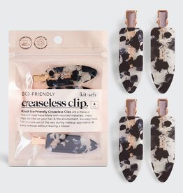 kitsch Eco-Friendly Creaseless Clips 4pc Set - Black Terrazzo