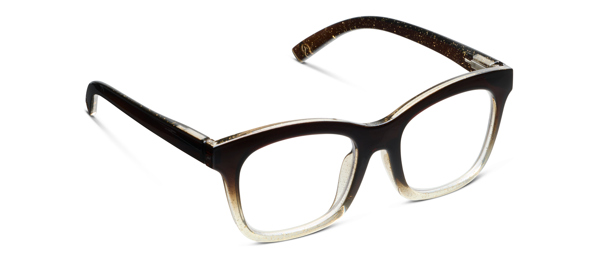 Peepers Coffee/Clear Glitter To the Maximalist Blue Light Reading Glasses