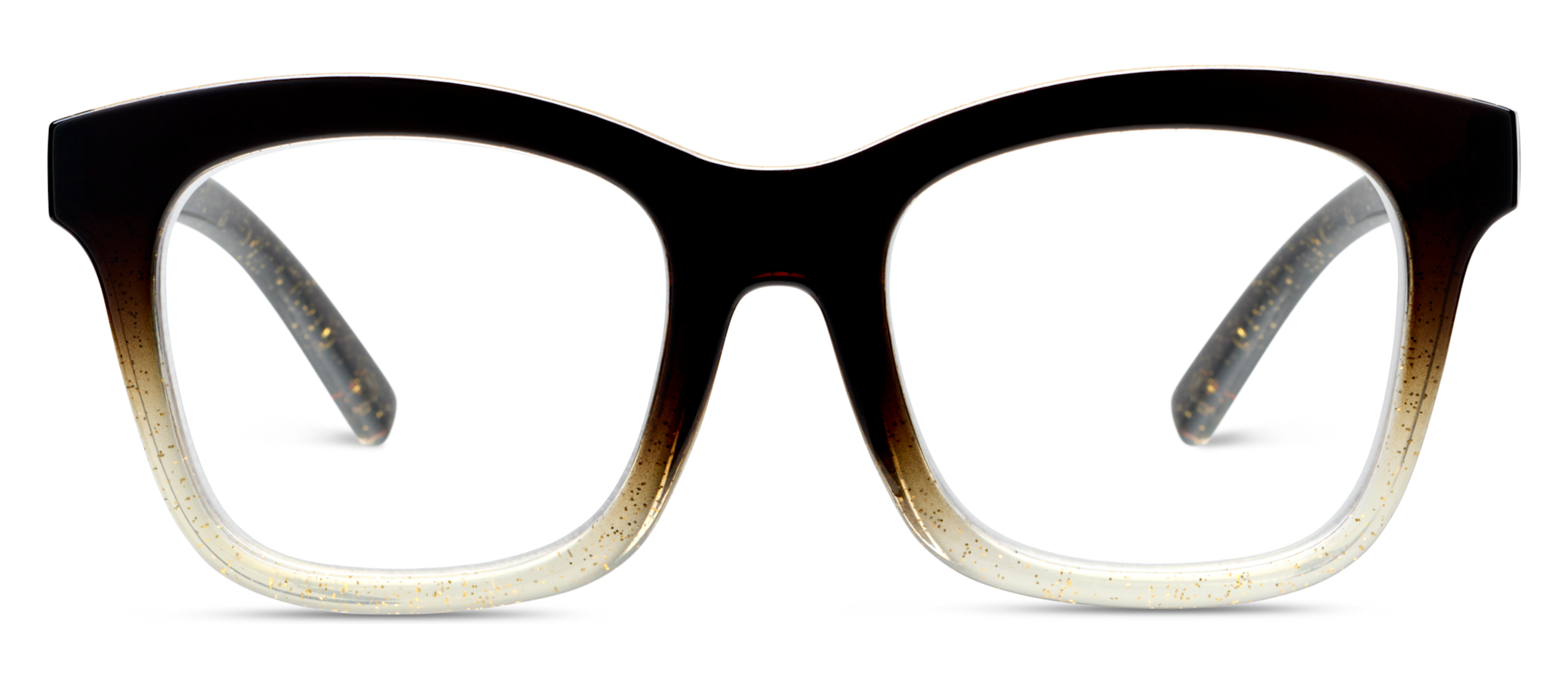 Peepers Coffee/Clear Glitter To the Maximalist Blue Light Reading Glasses