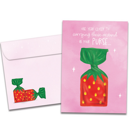 Strawberry Candy Birthday Greeting Card