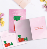 Strawberry Candy Birthday Greeting Card