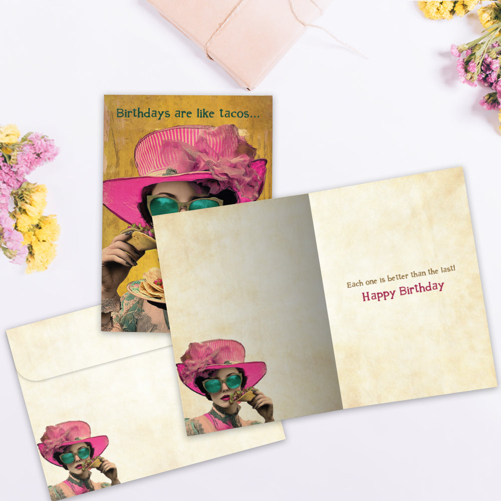 How Many Tacos Birthday Greeting Card