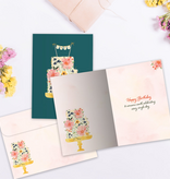 Floral Cake Birthday Greeting Card
