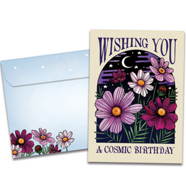 Cosmic Wishes Birthday Greeting Card