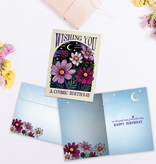 Cosmic Wishes Birthday Greeting Card