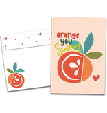 Orange You Sweet Thank You Greeting Card