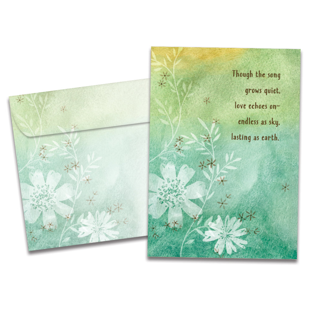 Song Grows Quiet Sympathy Greeting Card