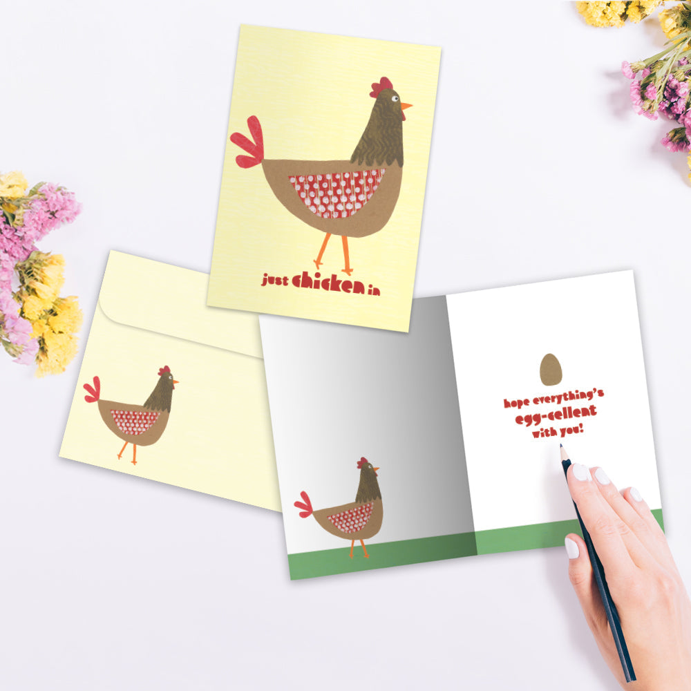 Chicken In Just Because Greeting Card