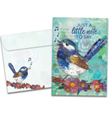 Bird Note Just Because Greeting Card