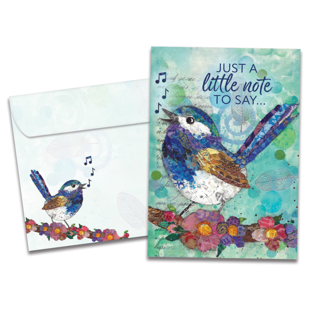 Bird Note Just Because Greeting Card