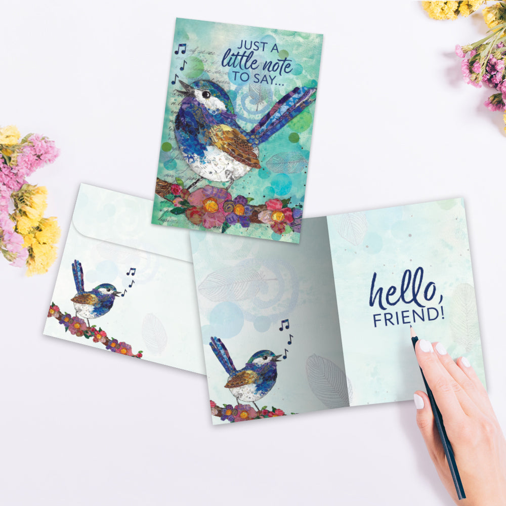 Bird Note Just Because Greeting Card