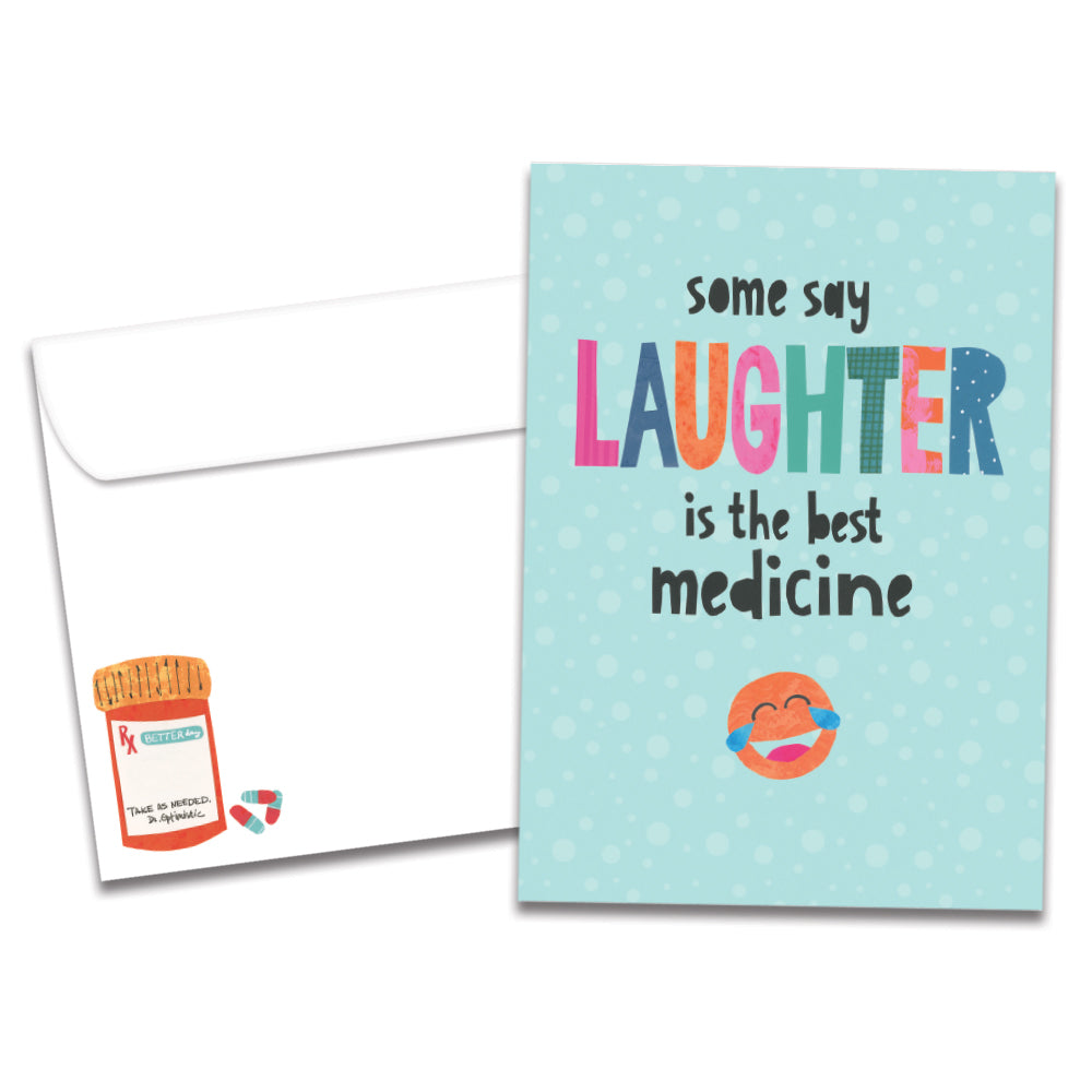 Laughter Medicine Get Well Greeting Card