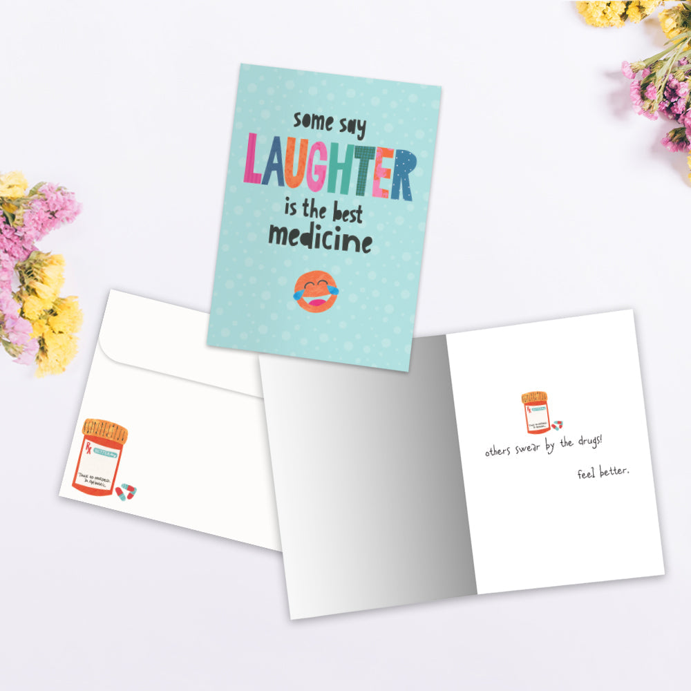 Laughter Medicine Get Well Greeting Card