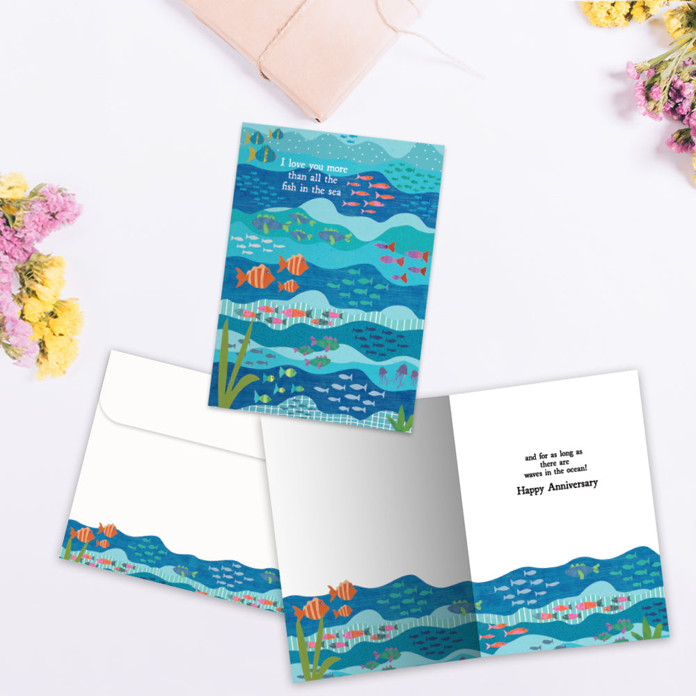 Fish In The Sea Anniversary Greeting Card