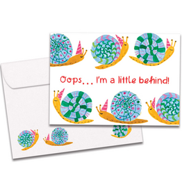 Slow Down Snail Belated Birthday Greeting Card