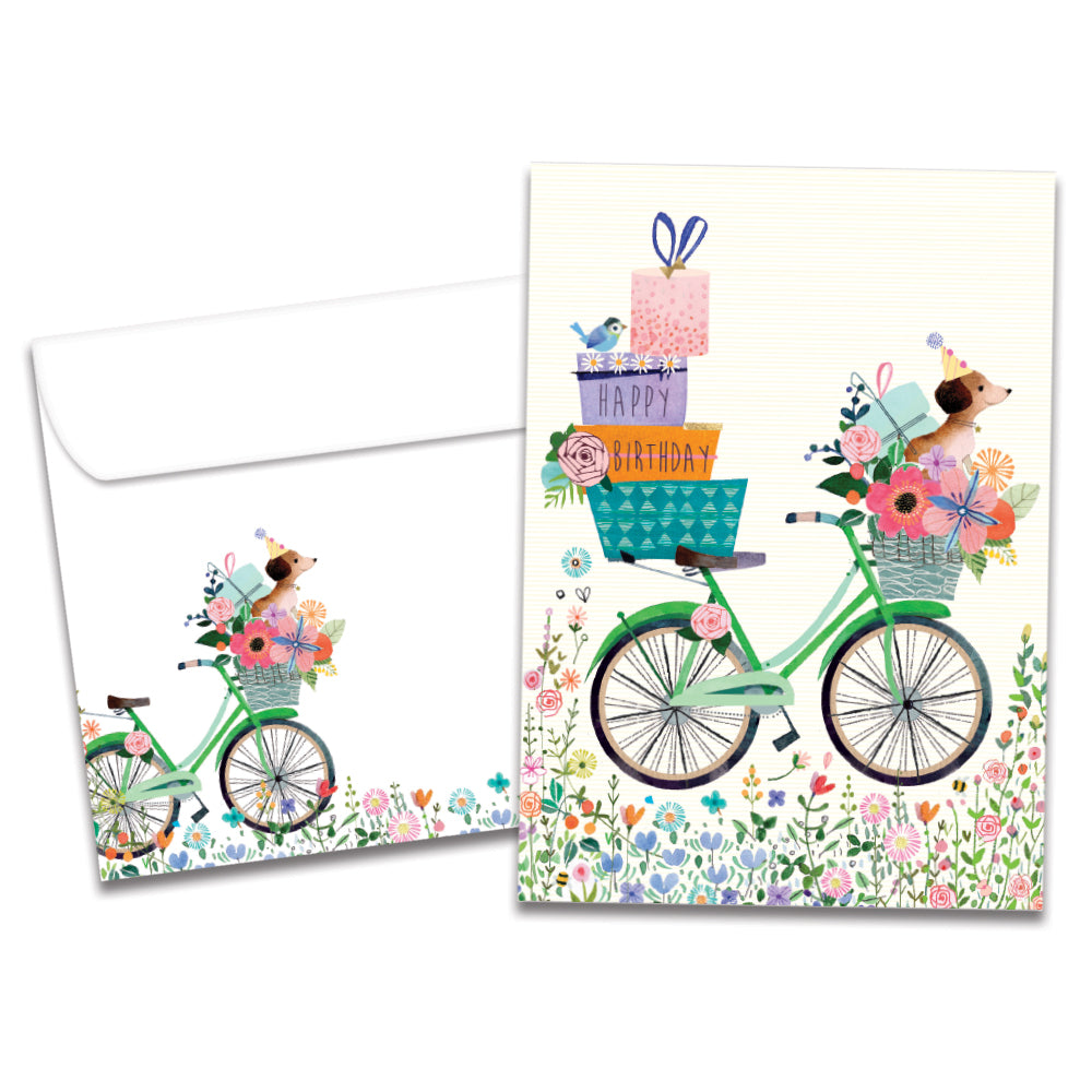 Bicycle Delivery Birthday Greeting Card