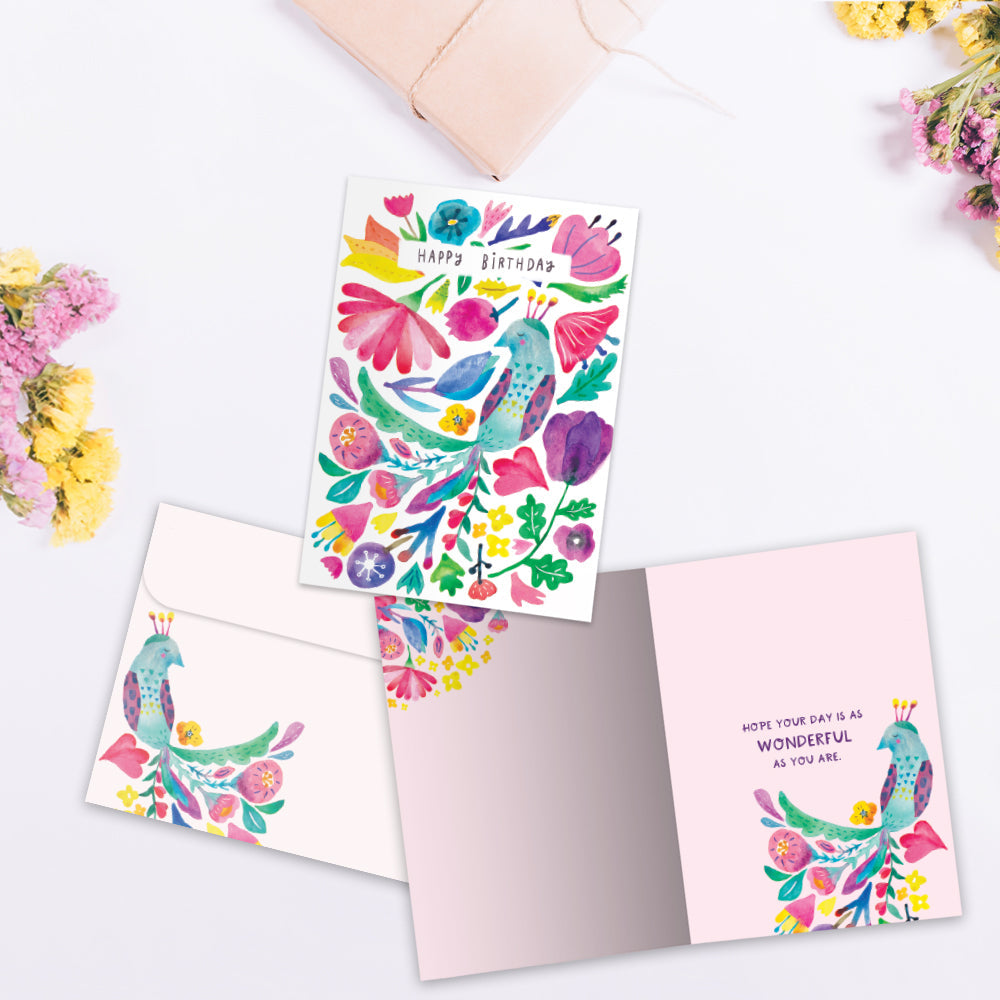 Bright and Wonderful Birthday Greeting Card