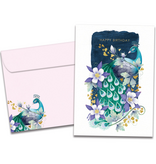 Extraordinary Peacock Birthday Greeting Card