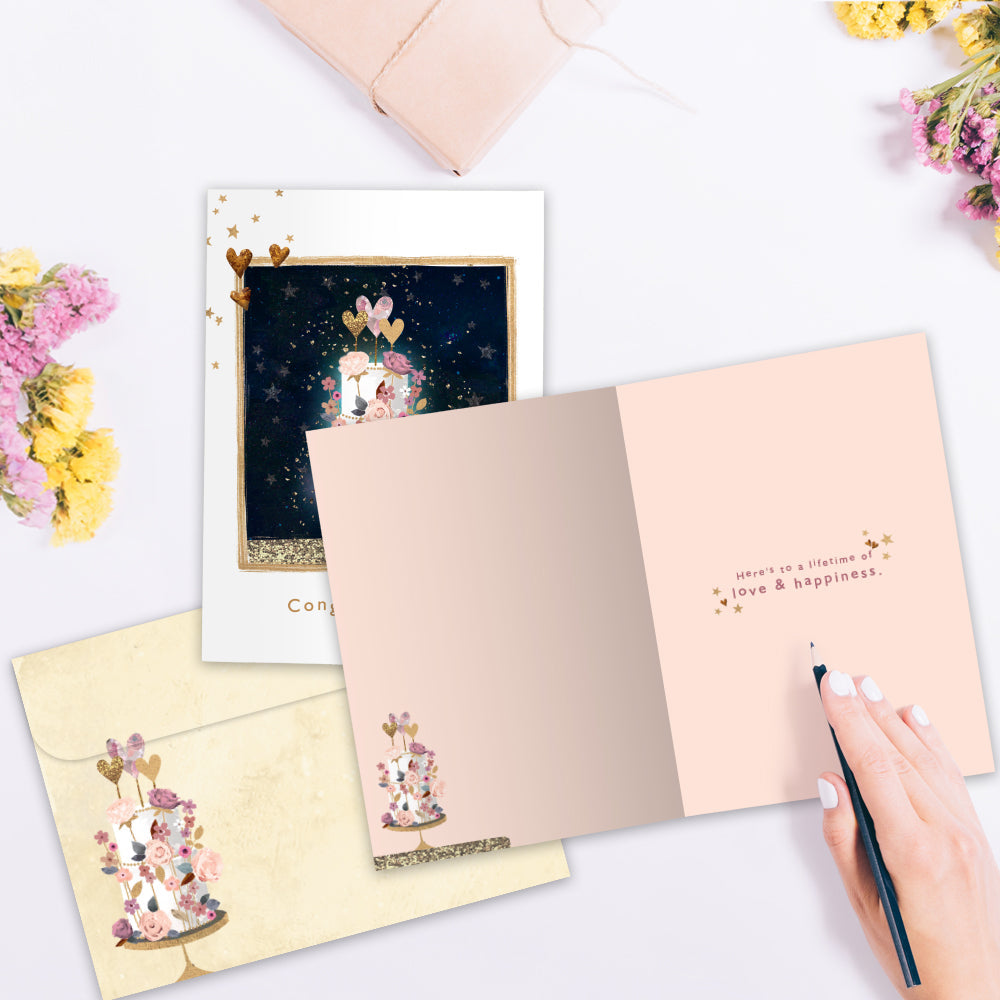 Love and Happiness Wedding Greeting Card