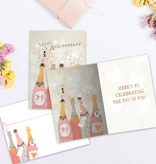 Champagne Wishes Anniversary Greeting Card