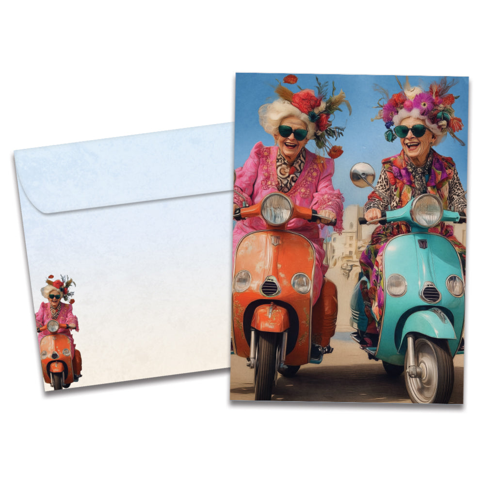Grannies & Mopeds Birthday Greeting Card